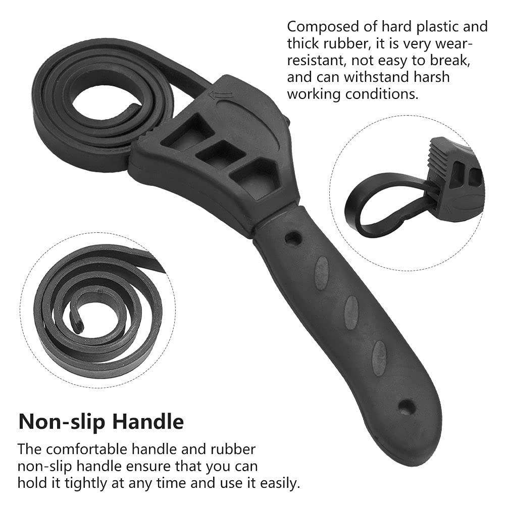 2PCS Belt Key 500mm Bộ lọc dầu Key Điều chỉnh bộ lọc dầu Băng Key Dây đeo màu đen Crank Oil Filf