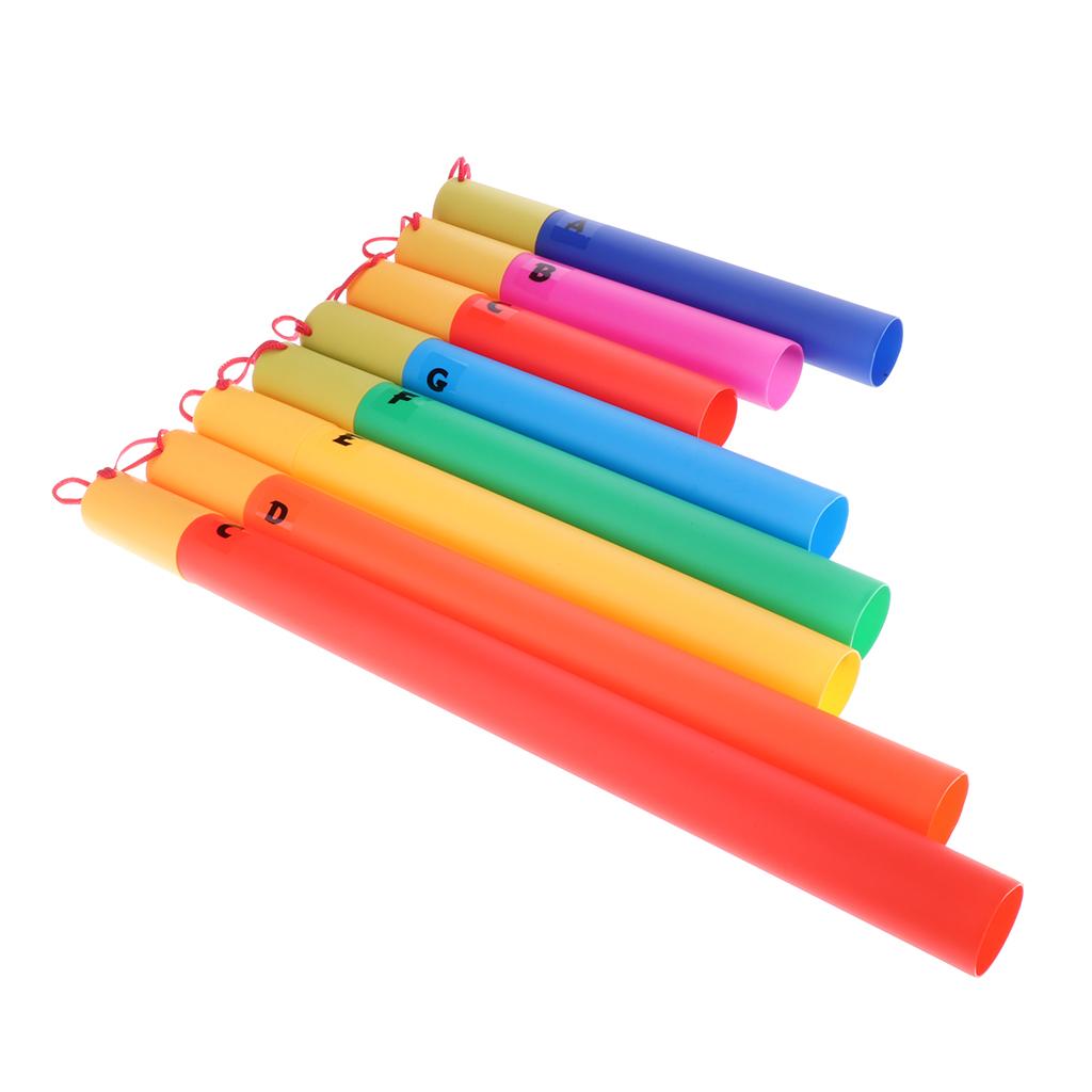 Diatonic Scale Set Of 8 Tuned Percussion Tubes For Orff Music Teaching Toy