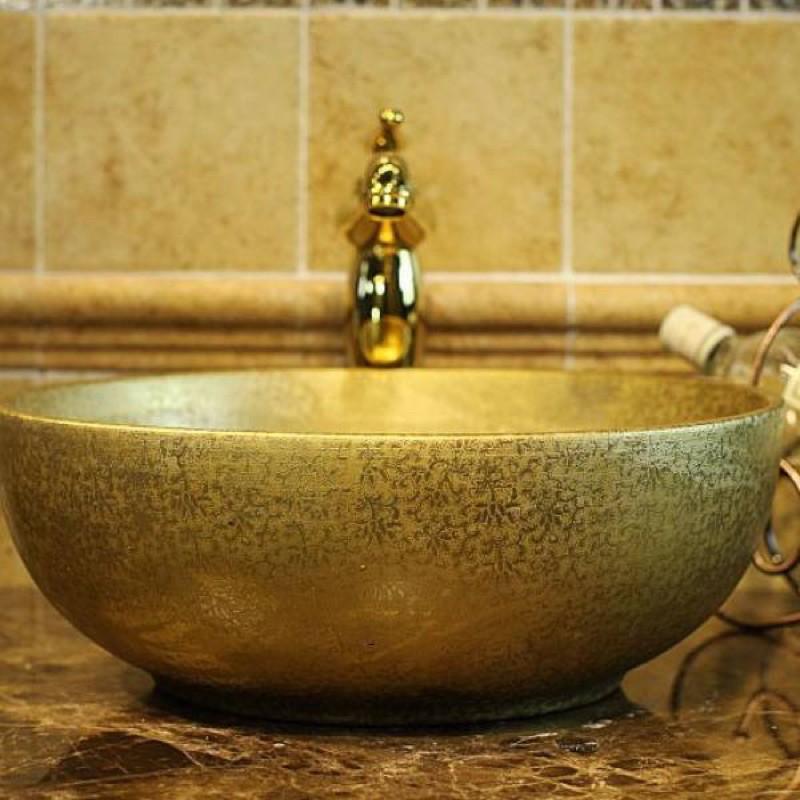 Chậu lavabo mạ vàng PVD, Chậu rửa mặt mạ vàng PVD