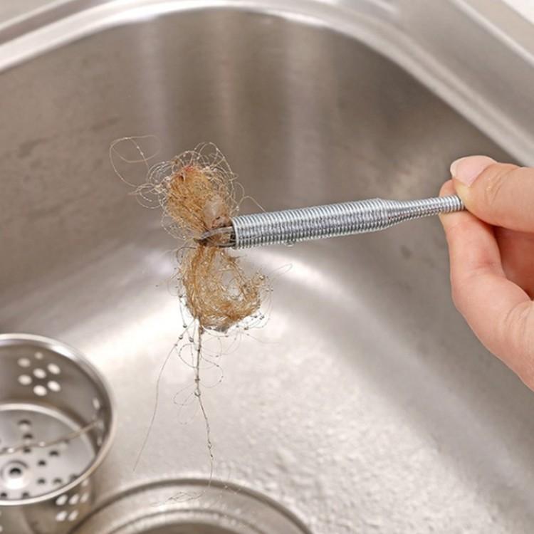 Dây Thông Tắc Cống Thông Tắc Bồn Cầu Bằng Lò Xo Có Đầu Gắp Rác Tiện Dụng Hiệu Quả