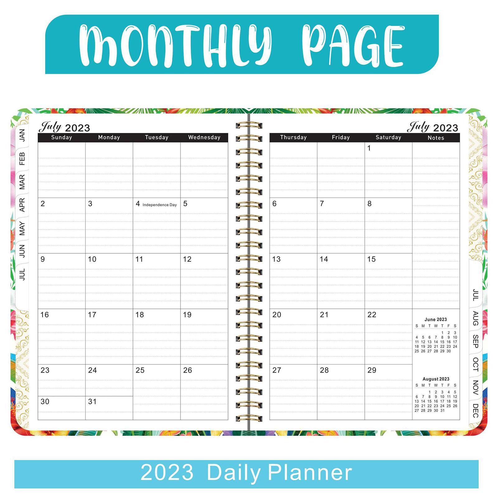 Schedule Planner 71 Page with 2 Bookmarks Agenda 2023 Planner for School