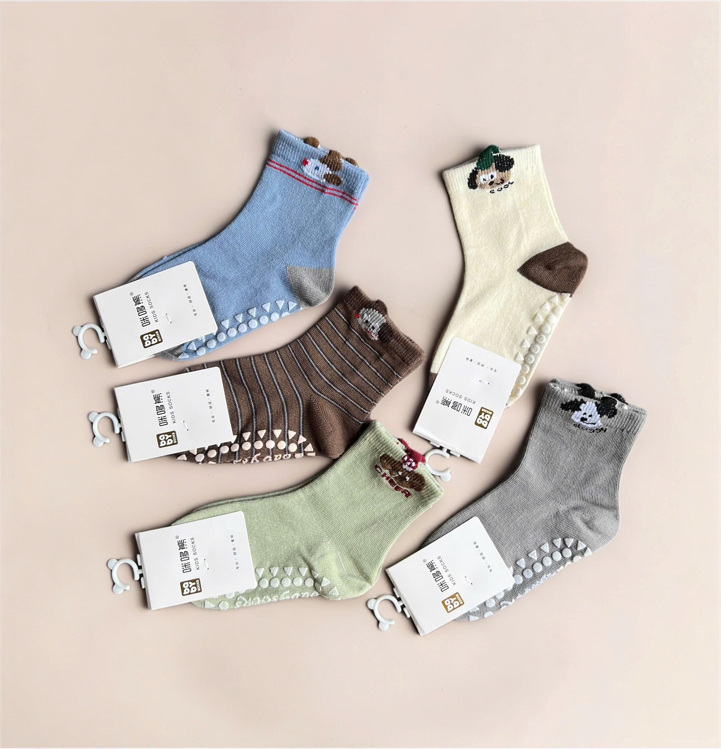 SET 5 ĐÔI TẤT VỚ 49 DỄ THƯƠNG CHỐNG TRƯỢT TỪ 1-12 TUỔI DÀNH CHO BÉ TRAI BÉ GÁI