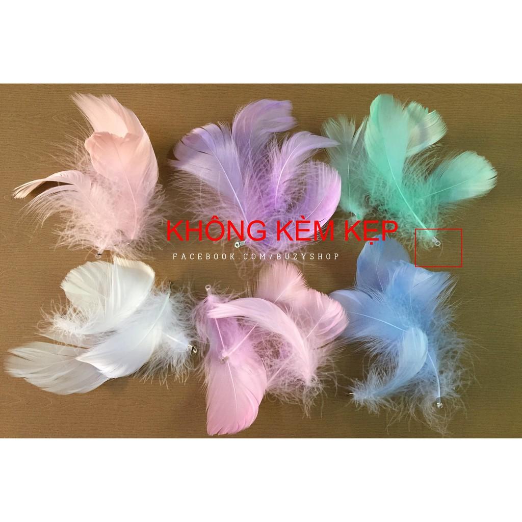 Lông ngỗng nhuộm màu , lông trang trí dreamcatche, decor chụpảnh