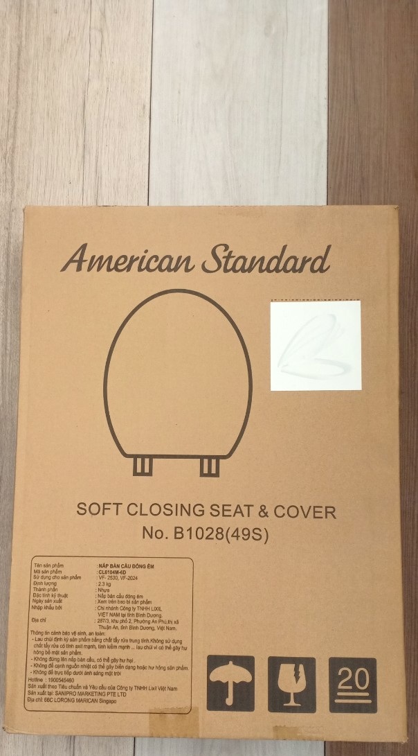 Nắp nhựa dùng cho bồn cầu American Standard đóng êm SCVN 49100S-WT -hàng chính hãng American Standard