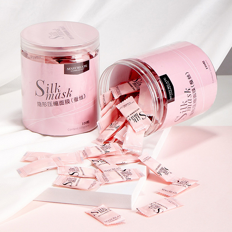 Hộp Mặt Nạ Nén Maycreate Silk Mask 100 Miếng