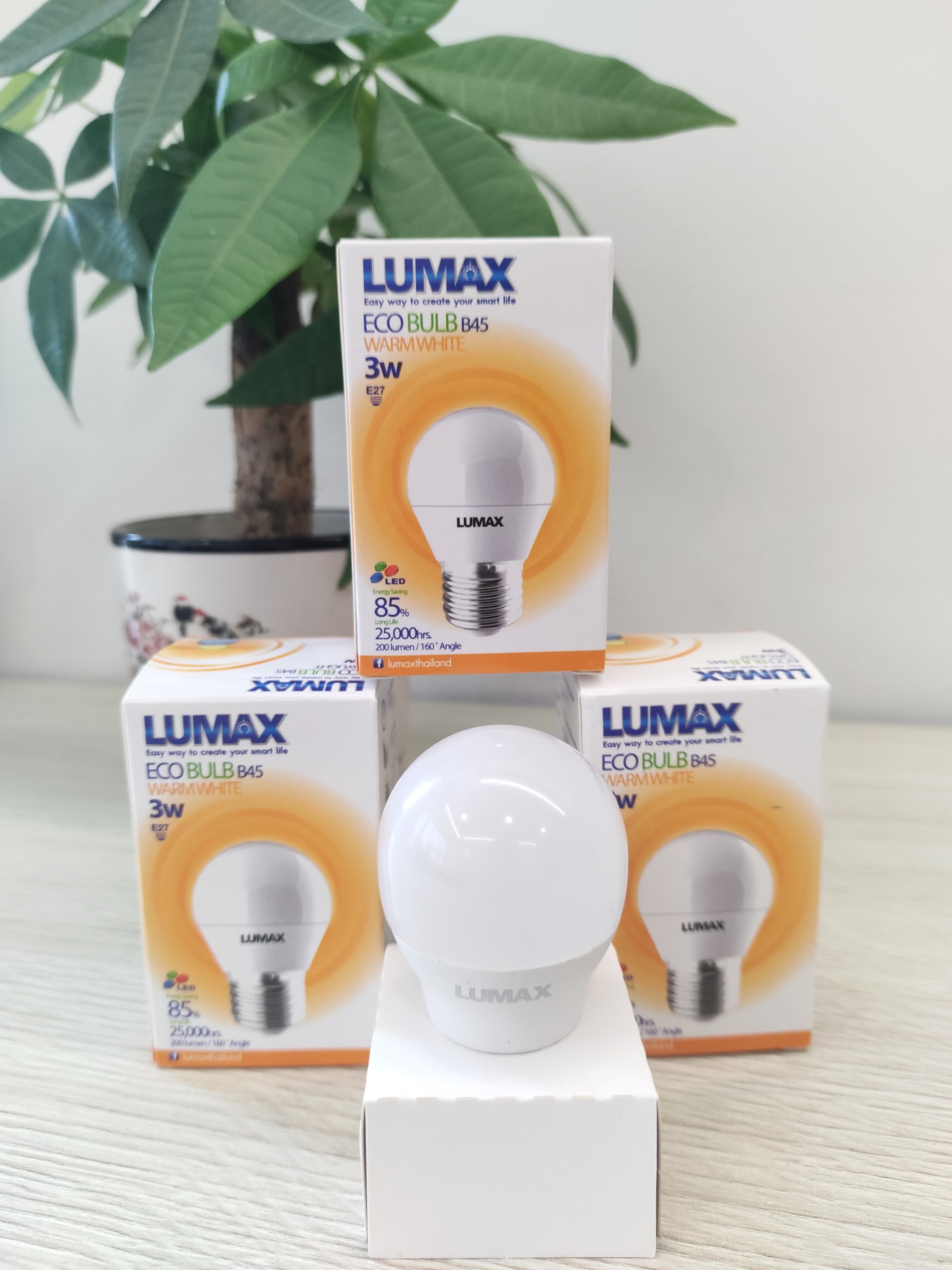 BÓNG ĐÈN LUMAX#ECOBULB B45-200LM/830/3W/E27 - Hàng chính hãng