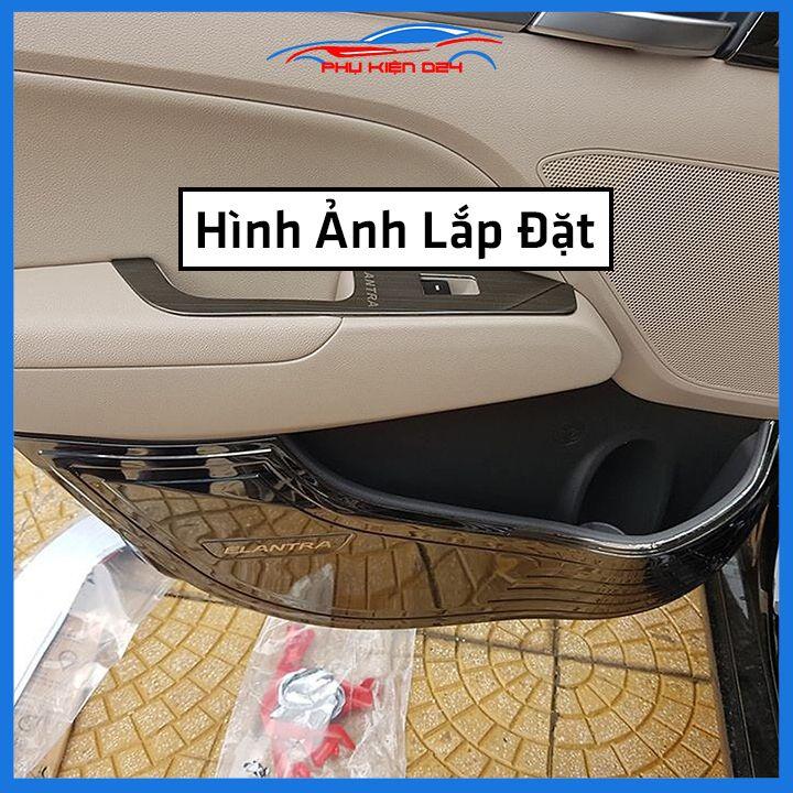Bộ ốp tapli Elantra 2016-2017-2018-2019-2020-2021-2022 vân Titan chống xước va đập khi mở cửa và làm đẹp xe