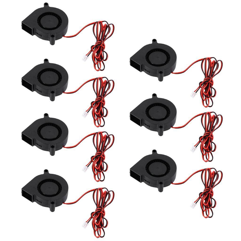7 Pieces Ultra-silent Radial Turbo Blower Fan Cooling Fan 24V for 3D Printer