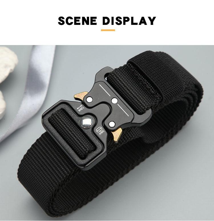 Thắt Lưng Nam Ngoài Trời Săn Bắn Chiến Thuật Dây Đa Năng Khóa Đai Nylon Chất Lượng Cao Thủy Quân Lục Chiến Vải Dây Khóa Nhựa