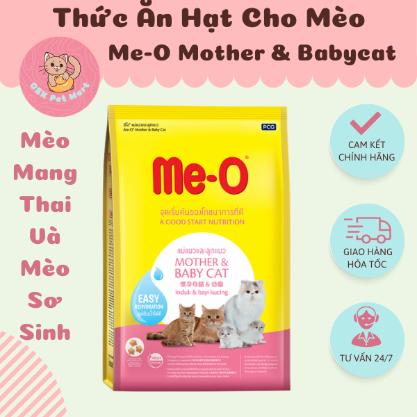 Thức Ăn Hạt Cho Mèo Mang Thai & Mèo Sơ Sinh - Me-O Mother & Babycat | Túi 1.1kg