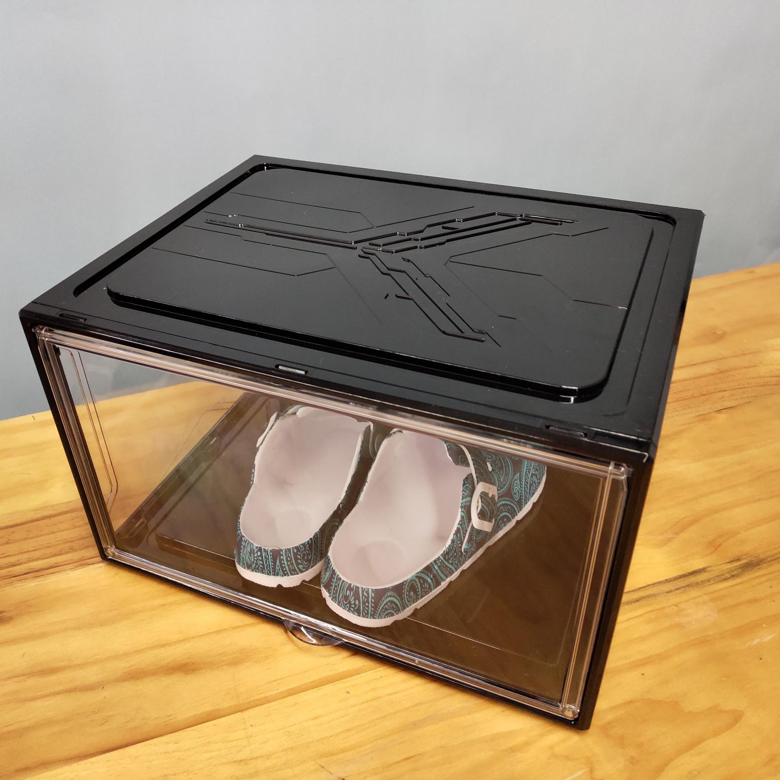 Shoe Box, Shoe Storage Boxes Clear Plastic Stackable, Shoe Organizer Containers with Lids for Women/Men
