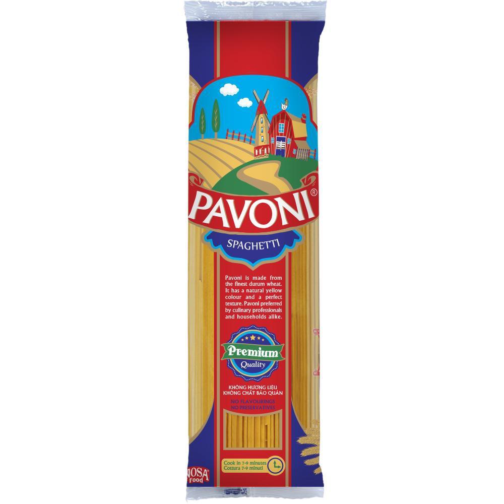 Mì Ý Pavoni 400gram 100% lúa mì nguyên chất (Pavoni Spaghetti)