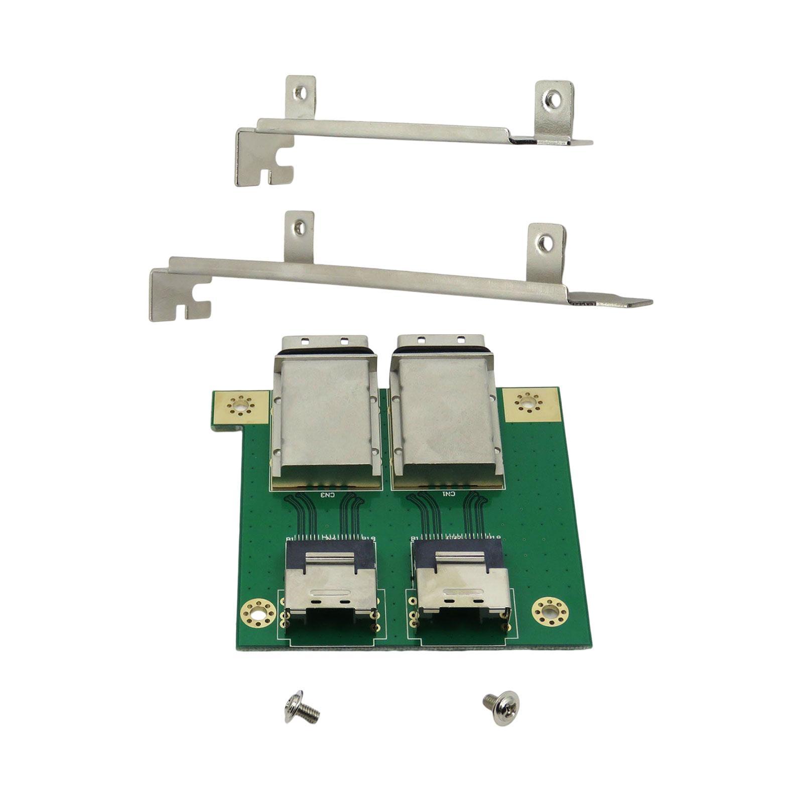 Mini SAS SFF-8088 to SAS 36Pin SFF-8087 Adapter, and Standard Profile Bracket, Dual External 8088 to Internal 8087 Adapter