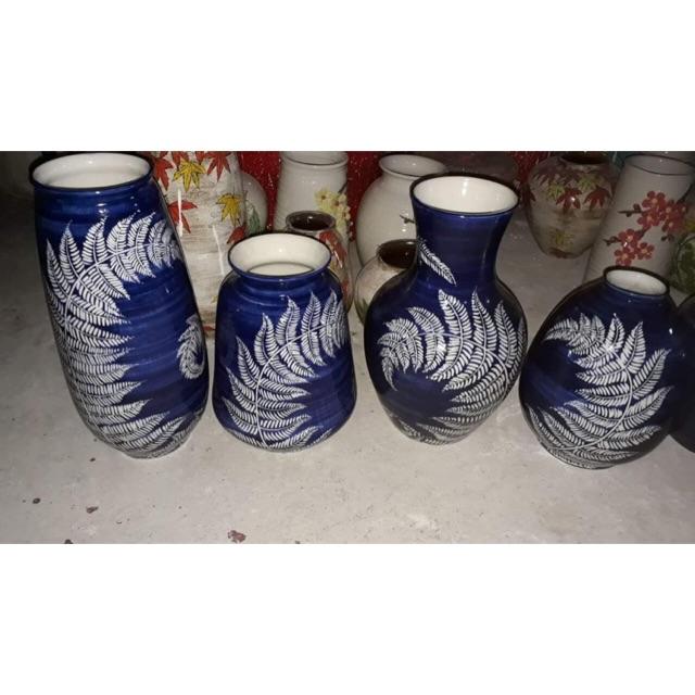 Vò, lọ xanh khắc lá dương sỉ