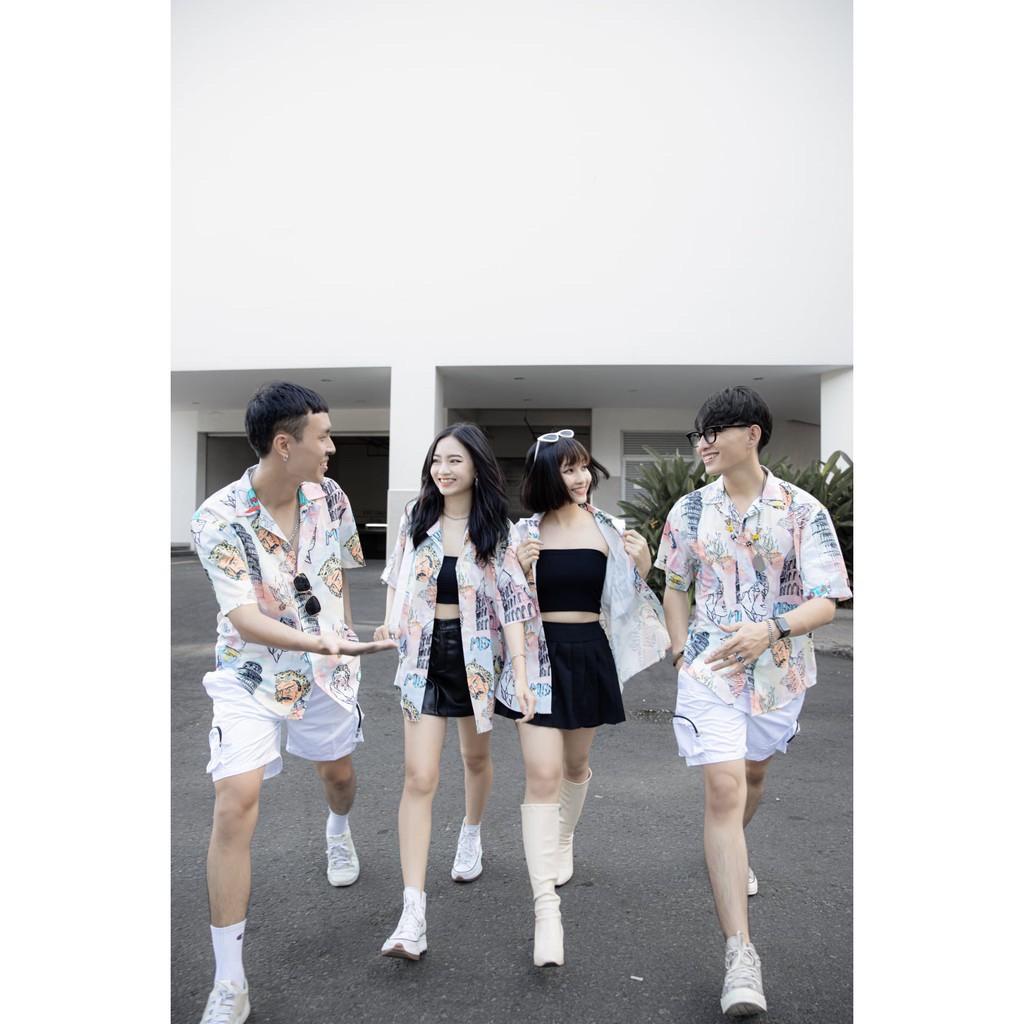 Áo sơ mi vải lụa không nhăn tay lỡ unisex - MENDE CRAYON V2 SHIRT || Hany Shop