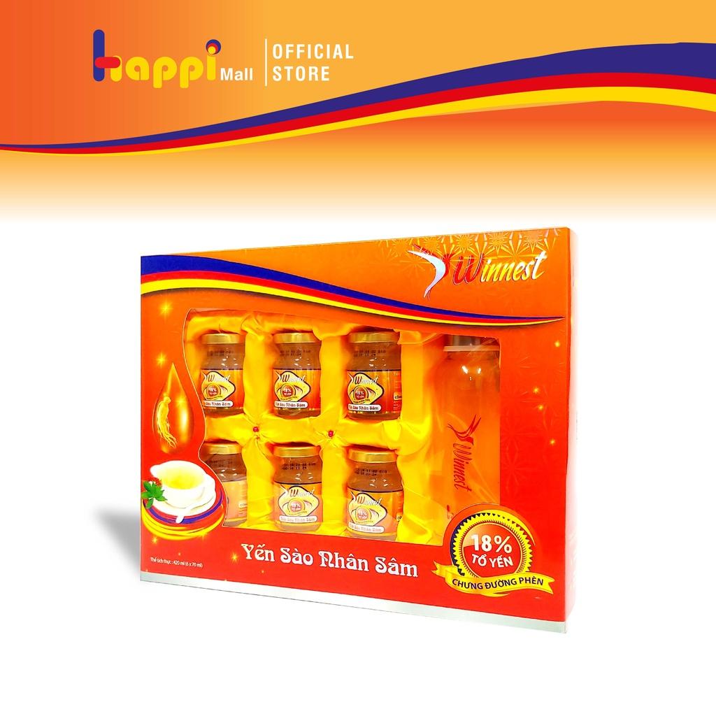 Combo 6 Lốc Yến Chưng Sẵn Đường Phèn Nhân Sâm - Winnest