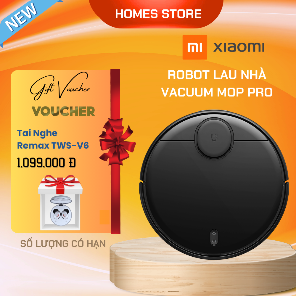 Robot Hút Bụi Lau Nhà XIAOMI Vacuum Mop Pro - Màu Ngẫu Nhiên Diện Tích Hoạt Động 150 m2 Lực Hút 3000 Pa Với Công Suất 40W - Hàng Chính Hãng