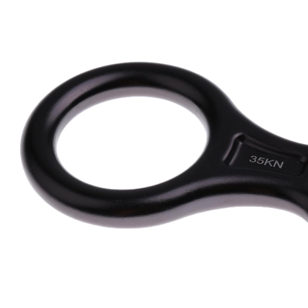 2x35KN Figure 8 Shape Descender Rock Climbing Rappel Belay Device Gray