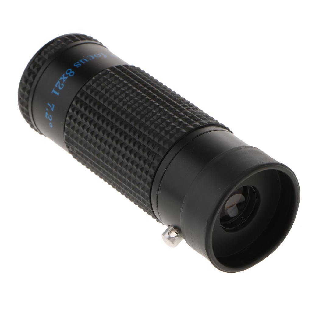 Mini 8x21 Extra Short Focus Optics Telescope Monocular Typoscope Black