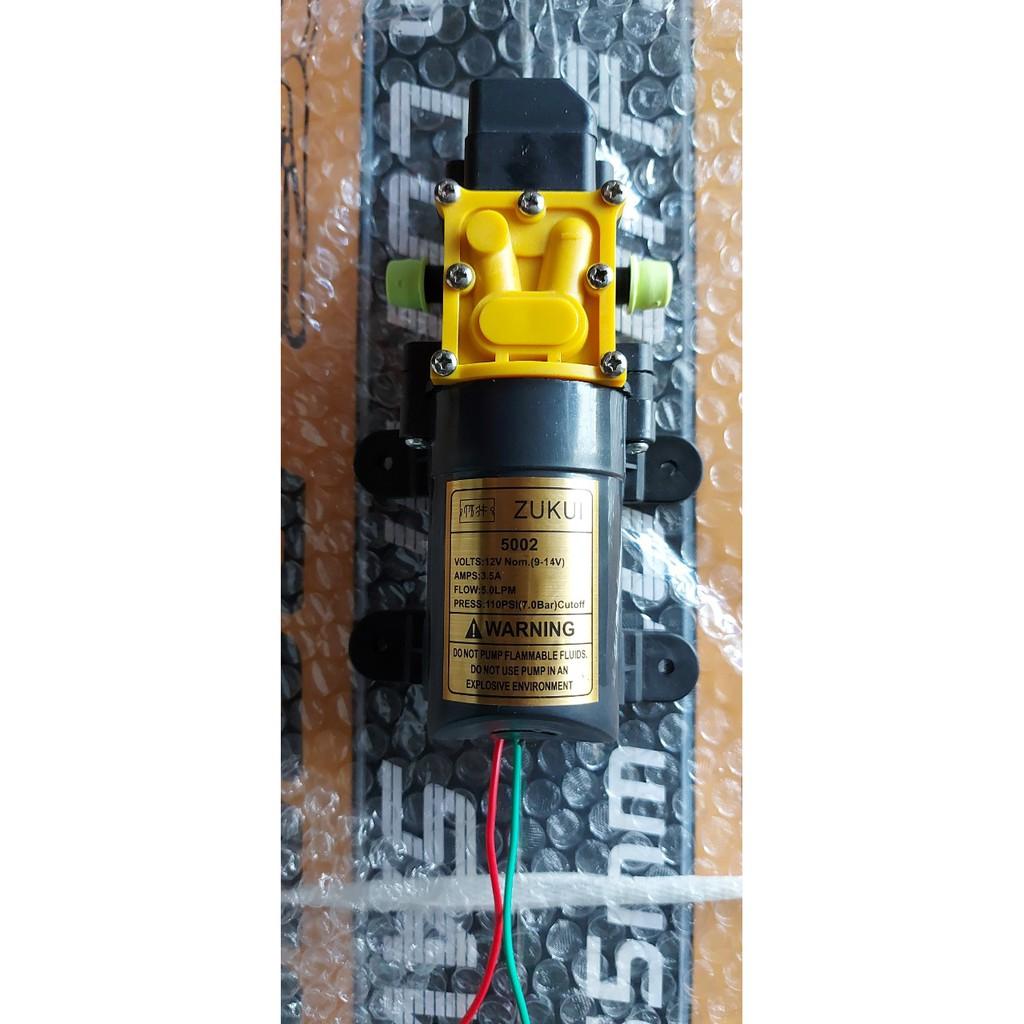 Bơm tăng áp mini 12v. bơm đơn Zukui công suất 60w. sử dụng cho bộ phun sương. tưới lan. xịt rửa xe. máy lạnh. BỘ CHNGUỒN