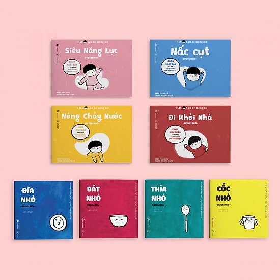 Combo Ehon Nhật Bản TAKU - CẬU BÉ MỘNG MƠ: Đi Khỏi Nhà + Nấc Cụt + Nóng Chảy Nước + Siêu Năng Lực