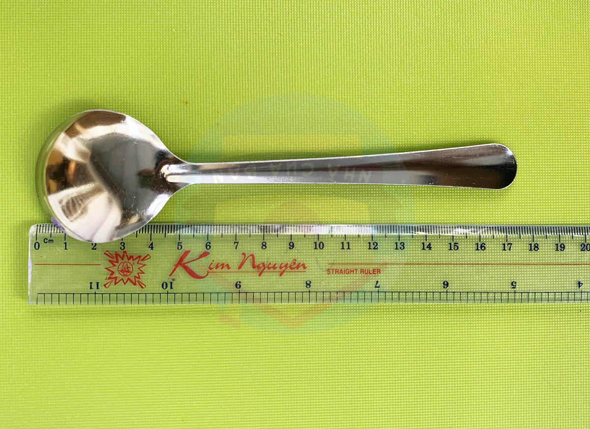 Muỗng các loại Inox chất lượng chất liệu 100% Inox bóng loáng kích thước 16x4cm