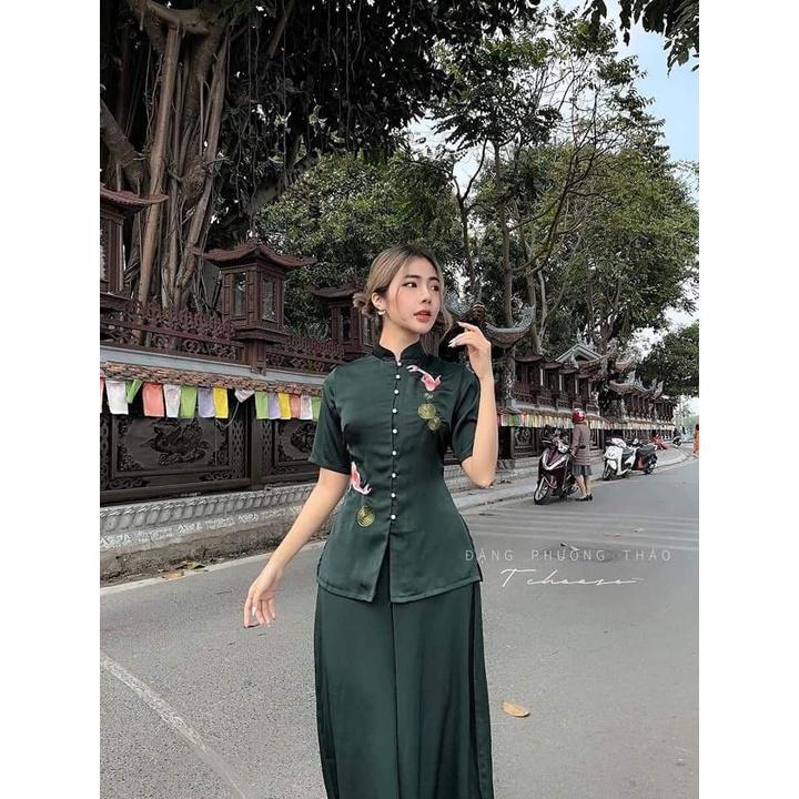 ĐỒ LAM ĐI CHÙA Mẫu Lụa Cát Nhung Mới