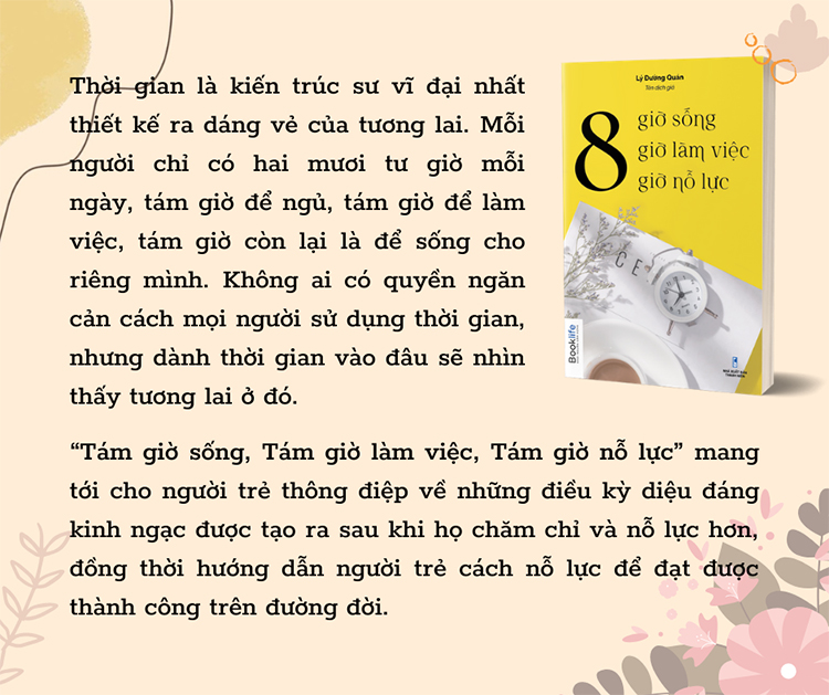 8 Giờ Sống, 8 Giờ Làm Việc, 8 Giờ Nỗ Lực - 1980books
