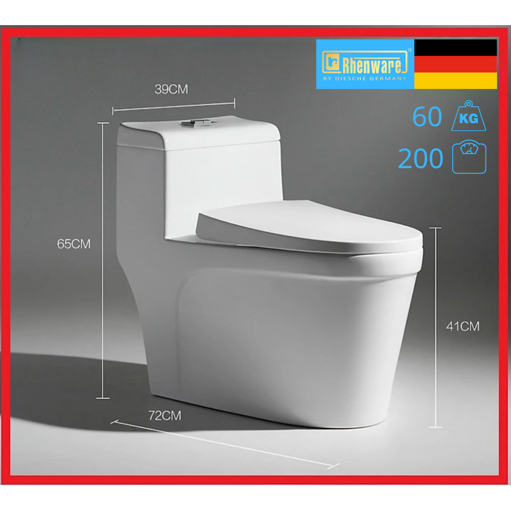 BỒN CẦU 1 KHỐI, NHẬP KHẨU CAO CẤP CHÍNH HÃNG RHENWARE CB-906