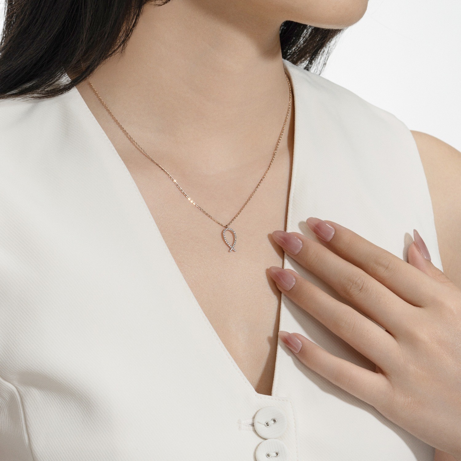 Dây Chuyền Vàng Tây DCMAMD126 Huy Thanh Jewelry