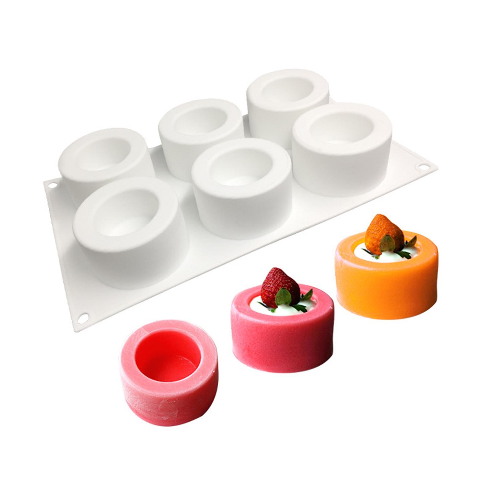 Cake Silicone Pan DIY 6 Hole Cake Making Pan for Kids and Adults Family