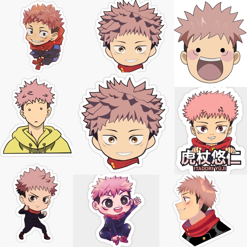 Ảnh Sticker Yuri Itadori JuJutsu Kaisen 30-60 ảnh ép lụa khác nhau/Hình dán decal Yuri Itadori