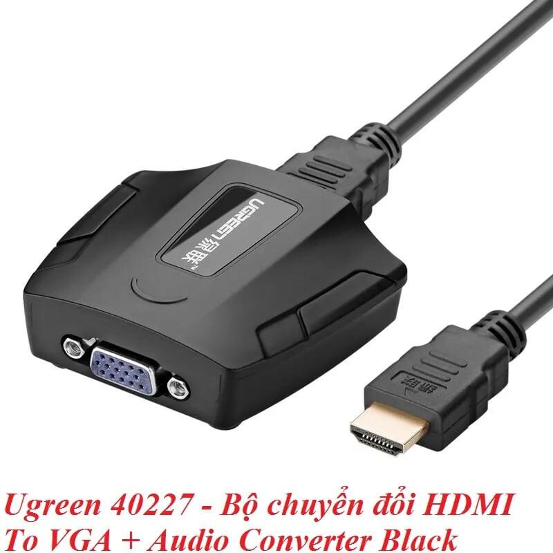 Ugreen UG4022740227TK Bộ chuyển đổi HDMI sang VGA có kèm Audio - HÀNG CHÍNH HÃNG