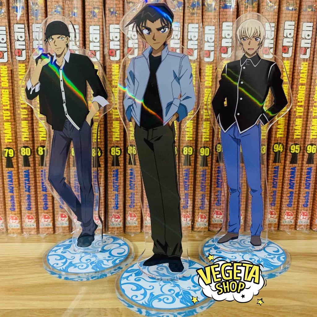 Mô Hình Tượng Standee Acrylic Mica 2 mặt - Conan Shinichi Kaito Kid Haibara Kogoro Ran Hattori Agasa Akai Shuichi Amuro