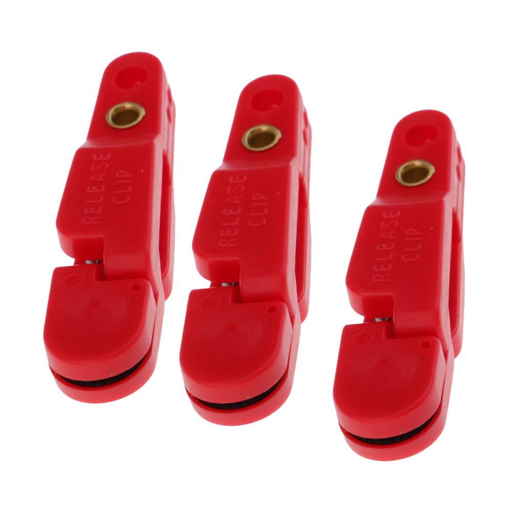 3 X Plastic Snap Release Clip For Weight Planer Board Kite Heavy Tension Red