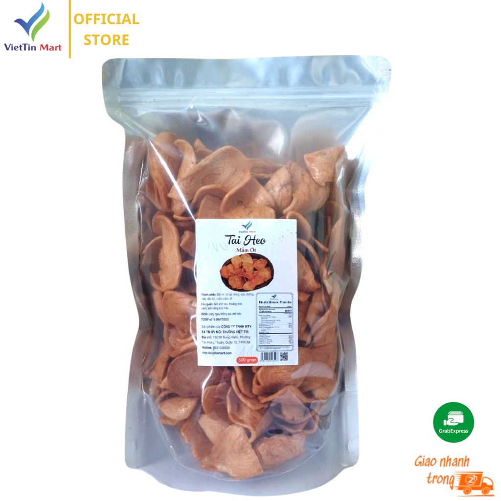 Bánh Lỗ Tai Heo Mắm Ớt VIETTINMART 500G