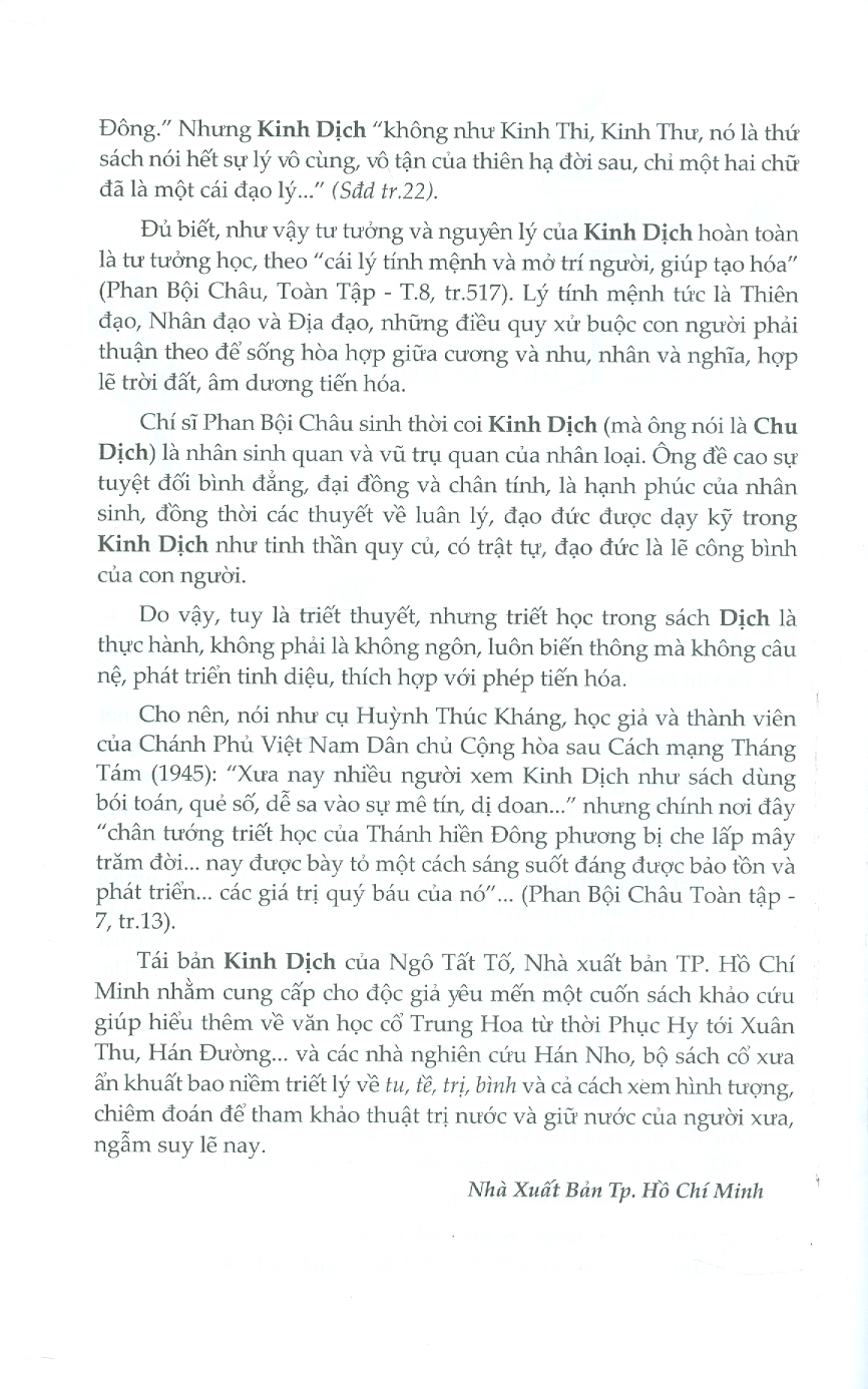 Kinh Dịch Trọn Bộ (Bìa cứng) - Ngô Tất Tố dịch và chú giải (Tái bản 2024)