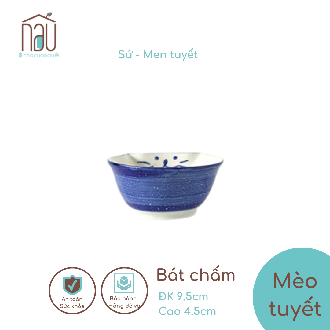 Bát đĩa Mèo men tuyết cực đẹp có hai màu xanh, đỏ dùng an toàn cho cả lò nướng, lò vi sóng
