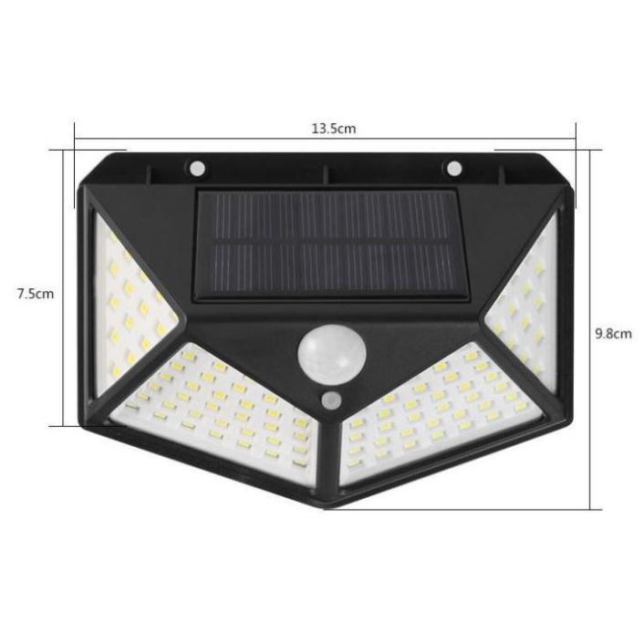 Đèn LED năng lượng mặt trời chống nước cảm biến chuyển động 100 LED siêu sáng 3 chế độ