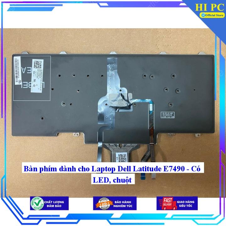 Bàn phím dành cho Laptop Dell Latitude E7490 - Có LED và chuột - Hàng Nhập Khẩu