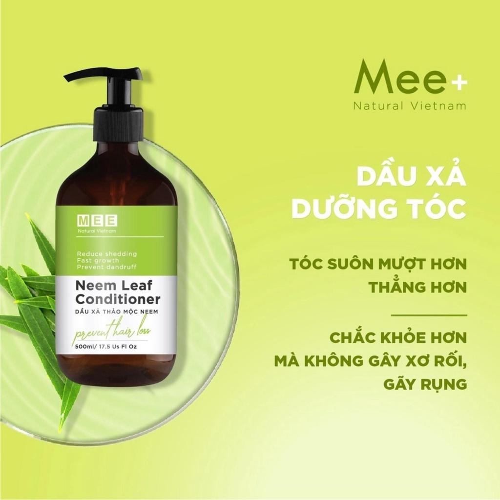 Bộ Dầu Gội Xả Kích Mọc Tóc Mee Natural - Ngăn Rụng Tóc, Dưỡng Tóc Suôn Mượt 500ml/Chai