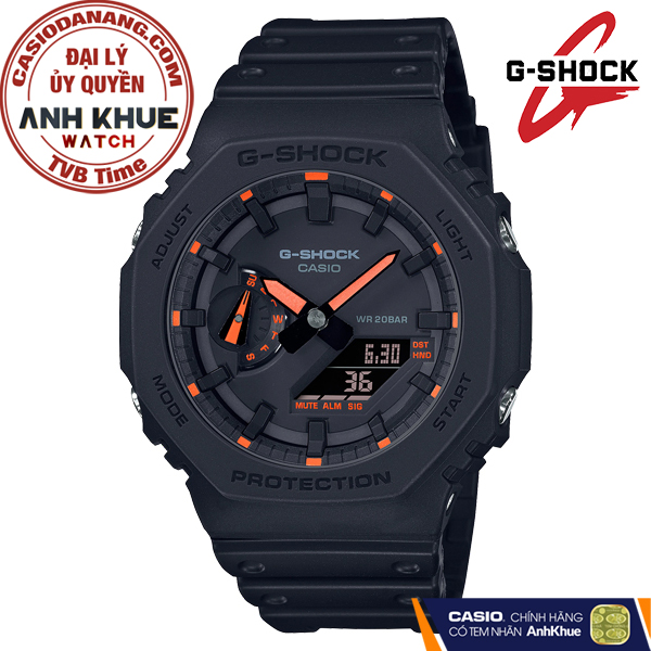 Đồng hồ nam dây nhựa Casio G-Shock chính hãng GA-2100-1A4DR (45mm)