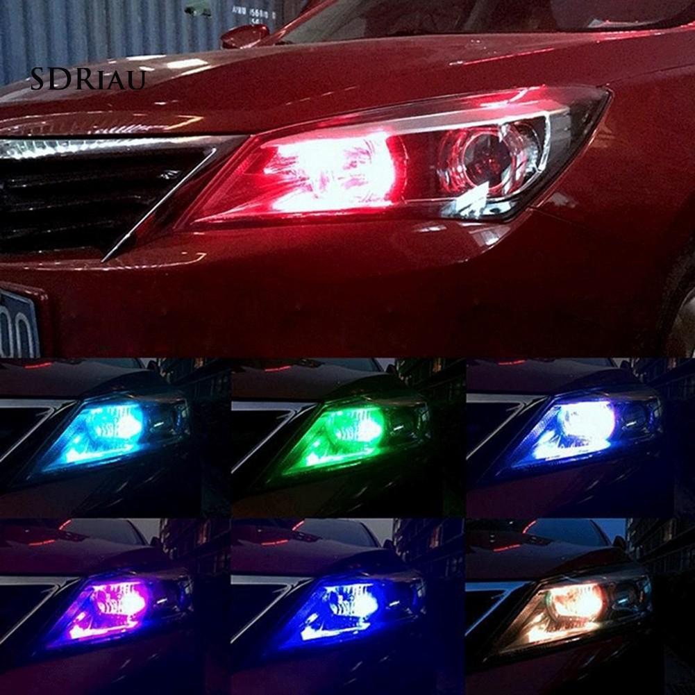 Cặp đèn LED DC12V T10 5050 6 SMD RGB đọc sách trên xe hơi+điều khiển từ xa