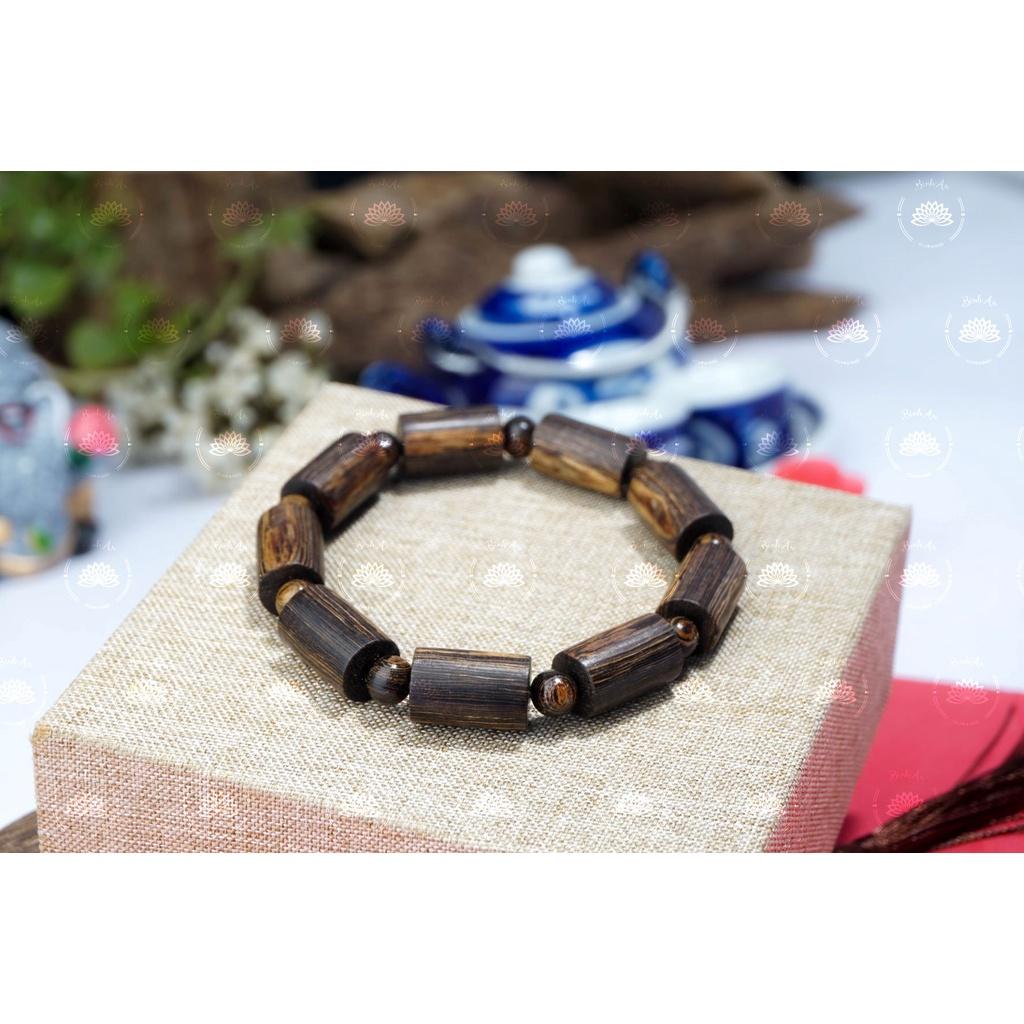 Vòng tay Trầm Hương Sánh Trúc Chìm Nước - Vòng Tay Phong Thủy- Trầm Hương Tự Nhiên - Size 12ly 14ly