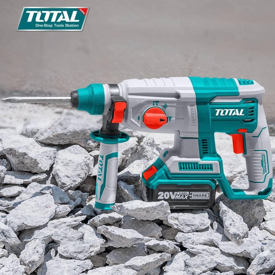 MÁY KHOAN ĐỤC DÙNG PIN 20V TOTAL TRHLI202081 - HÀNG CHÍNH HÃNG