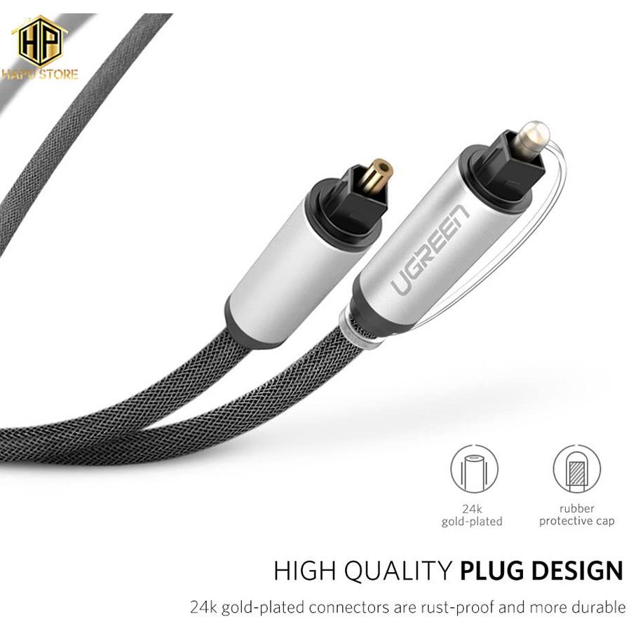 Cáp audio quang (Toslink, Optical) 1.5m Ugreen 10542 chính hãng - Hàng chính Hãng