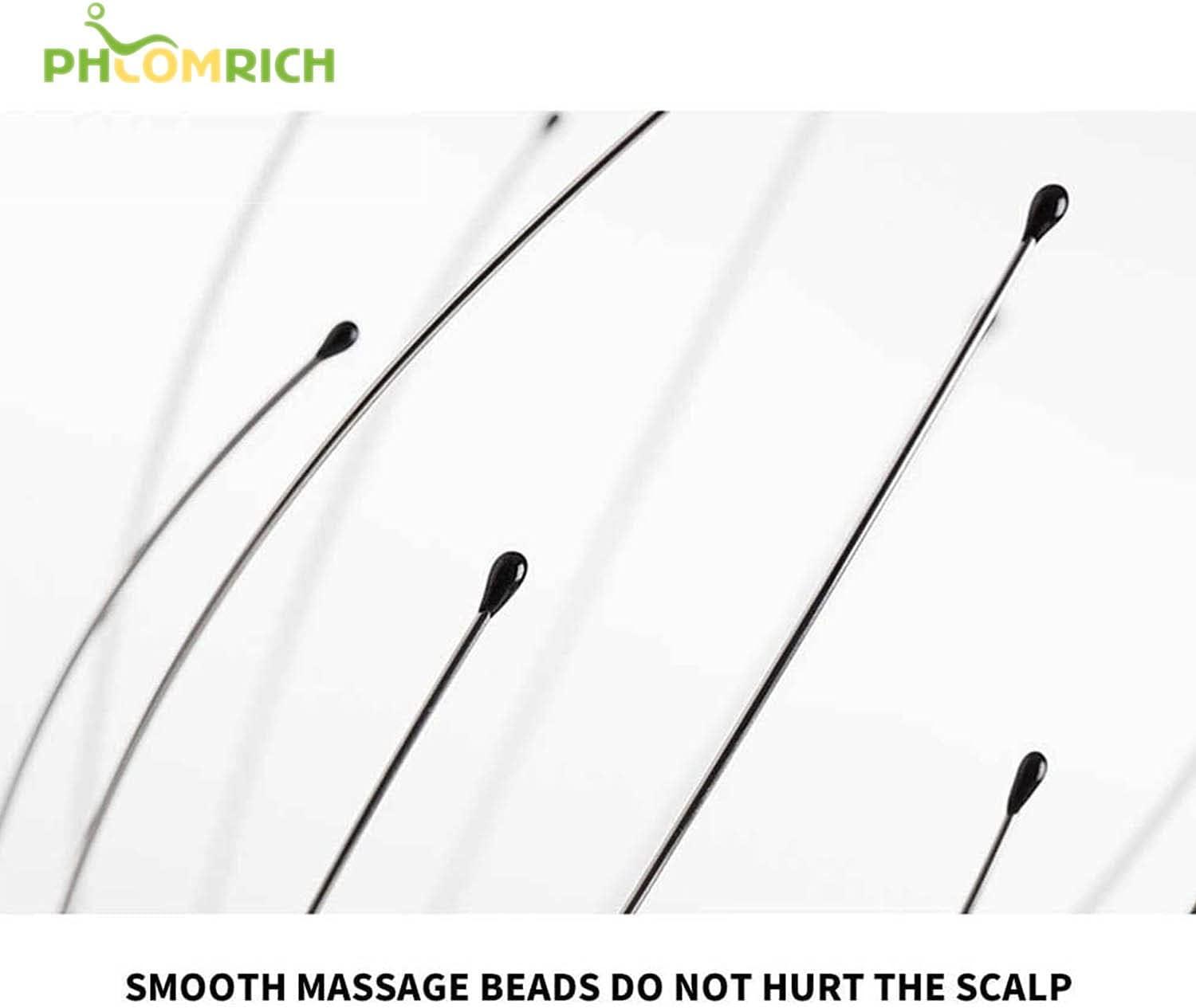 Đặt 2 người mát xa da đầu, dụng cụ massage đầu, đầu để thư giãn sâu, kích thích tóc và giảm căng thẳng - Bạc