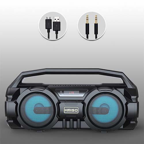 Loa Bluetooth Kèm Míc Hát Karaoke  Kimiso S1 - Bass mạnh sử dụng liên tục trong 6  đến 8 giờ liên tục - Hàng chính hãng (TẶNG KÈM ĐẦU ĐỌC THẺ NHỚ CAO CẤP)