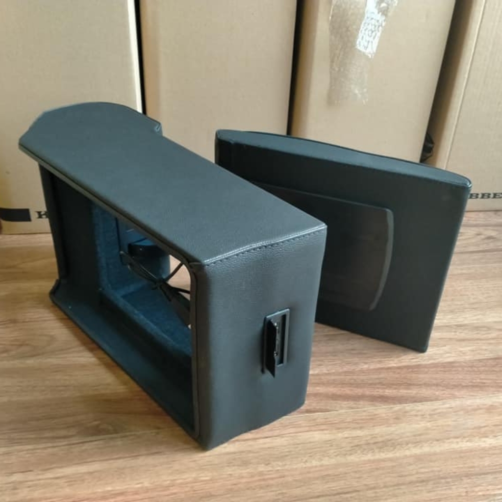 Hộp tỳ tay Xpander, bệ tỳ tay Xpander tích hợp cổng USB màu đen và kem Kibbet