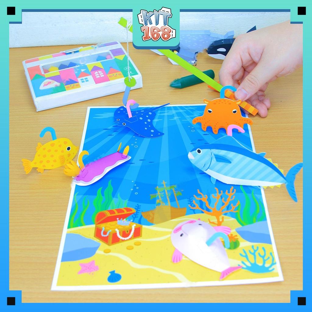 Mô hình giấy đồ vật đồ chơi Trò chơi câu cá đáy biển